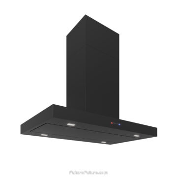 Italian black range hood | Black ducted range hood