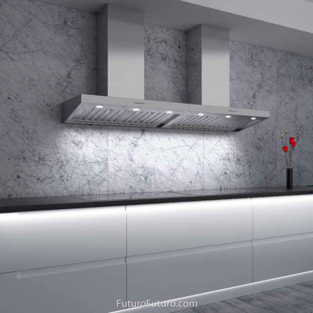 quartz countertop modern range hood | modern kitchen best range hoods