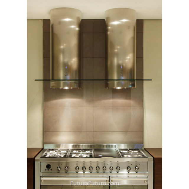 Designer kitchen cabinets recirculating range hood | Wall mount ductless range hood