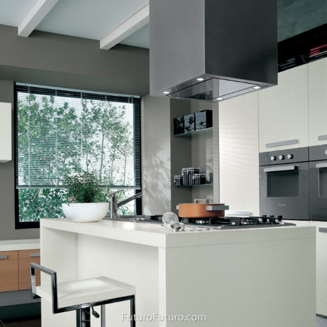 Slim designer kitchen range hood | Designer kitchen hood vent