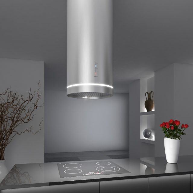 Kitchen design island vent hood | Modern ceiling mount range hood