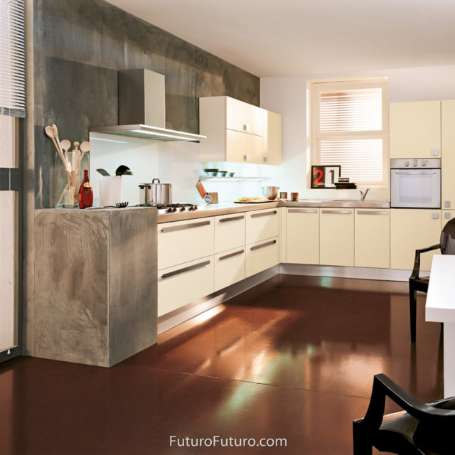 Modern kitchen cabinets range hood | Cooktop kitchen hood