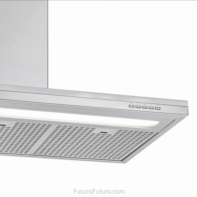 Polished kitchen hood vent | Stainless steel body kitchen fan