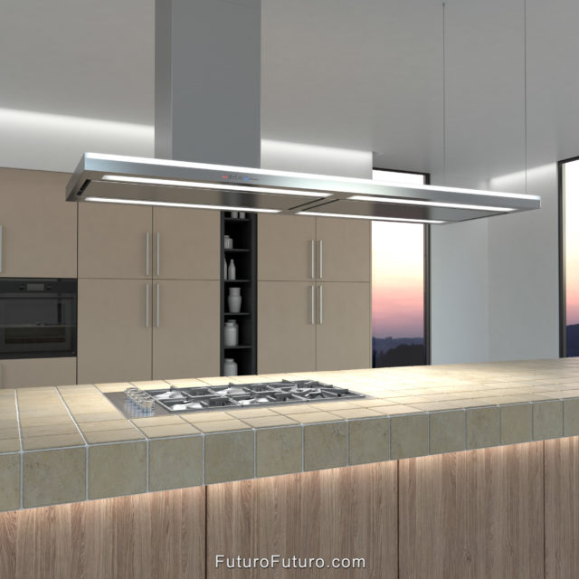 Kitchen range hood | 69-inch Streamline island hood | Futuro Futuro best kitchen range hood