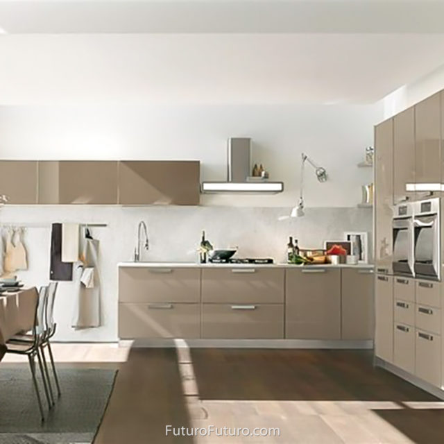 Beige kitchen cabinets range hood | Luxury vent hood