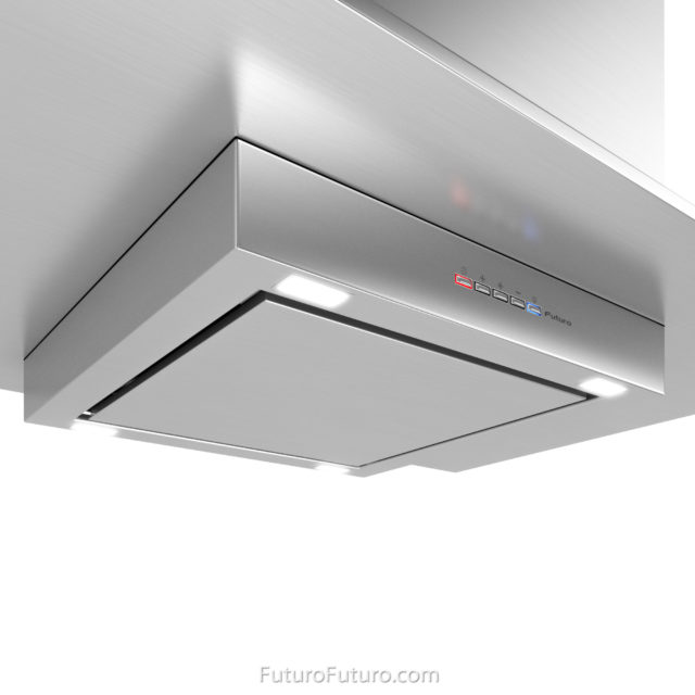 powerful 940 CFM blower kitchen fan | 4-speed touch-sensitive electronic controls vent hood
