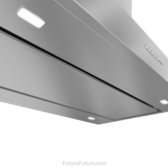 Modern stainless steel kitchen hood - 36 inch Positano FS island range hood - Futuro Futuro range hoods