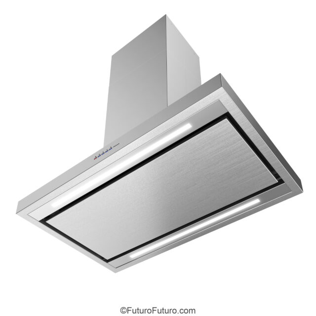 Designer kitchen with Positano stainless island hood