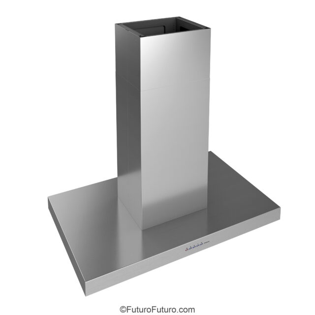 Ceiling-mounted 36-inch range hood with premium finish