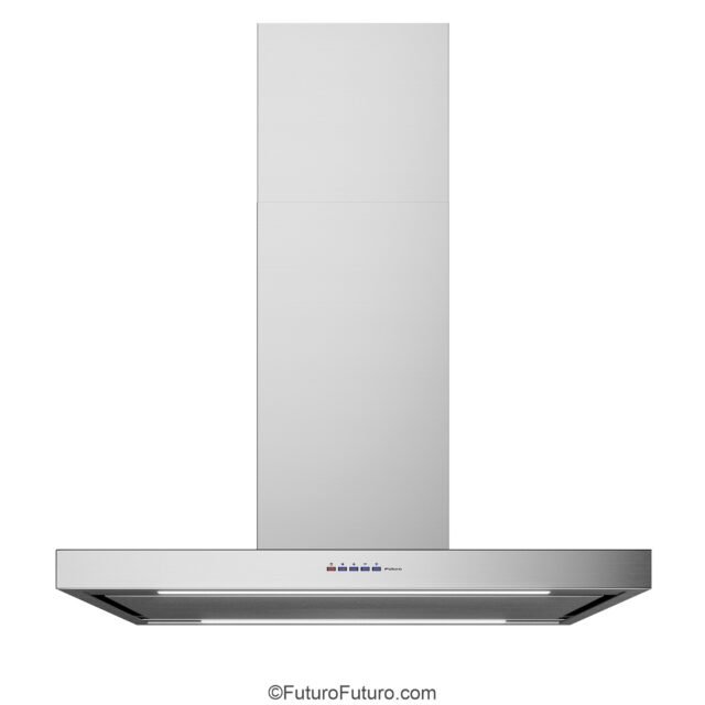 Positano island hood with advanced airflow system
