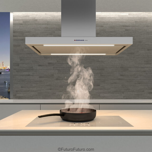 Futuro Futuro hood with dynamic lighting and sleek lines