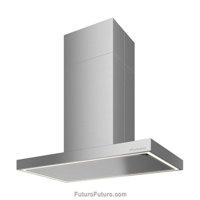 Futuro Futuro Perimeter Suction System | Minimalistic Kitchen Ventilation Design | Stainless Steel Island Range Hood