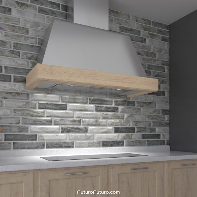 Futuro Futuro 48-inch Cascade Wall Range Hood perfect for any kitchen design.