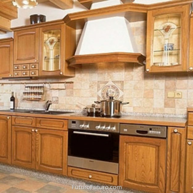 classic style kitchen range hood | wood kitchen cabinets stove hood