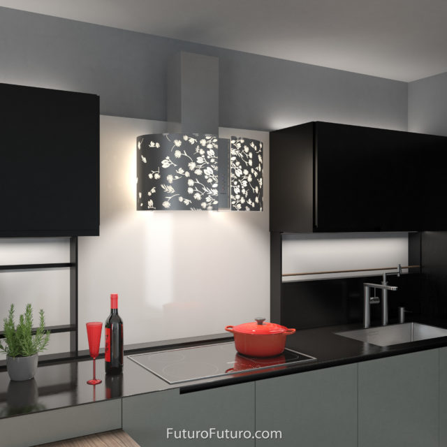 Designer kitchen LED range hood | Contemporary kitchen exhaust hood