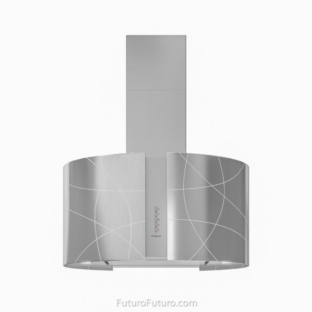 High grade 304 stainless steel body kitchen hood | Contemporary kitchen hood vent