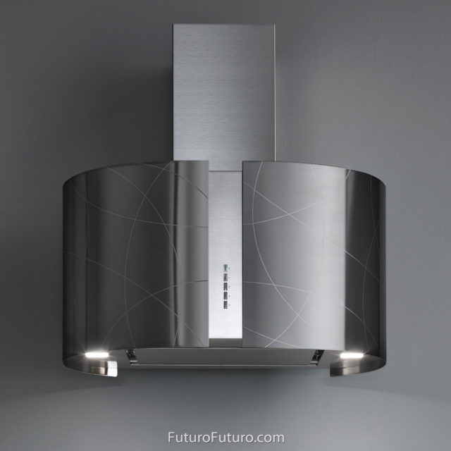 Italian oven hood | highest-grade AISI 304 stainless steel vent hood