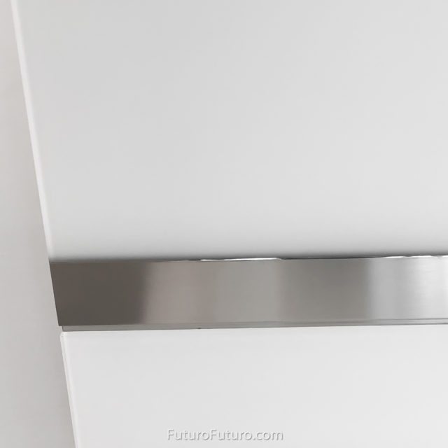 Modern white glass range hood | kitchen fan