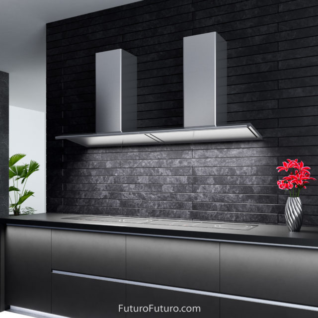 kitchen cabinets wall mount vent hood | modern kitchen range hood