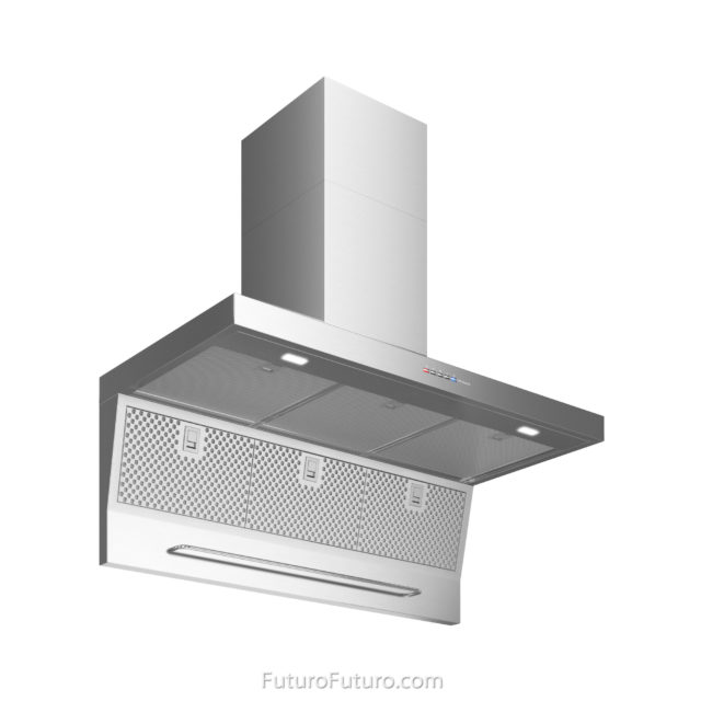 Professional stainless steel style kitchen range hood | Modern wall mount range hood