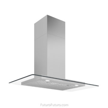 White countertop stove hood | Modern kitchen hood vent