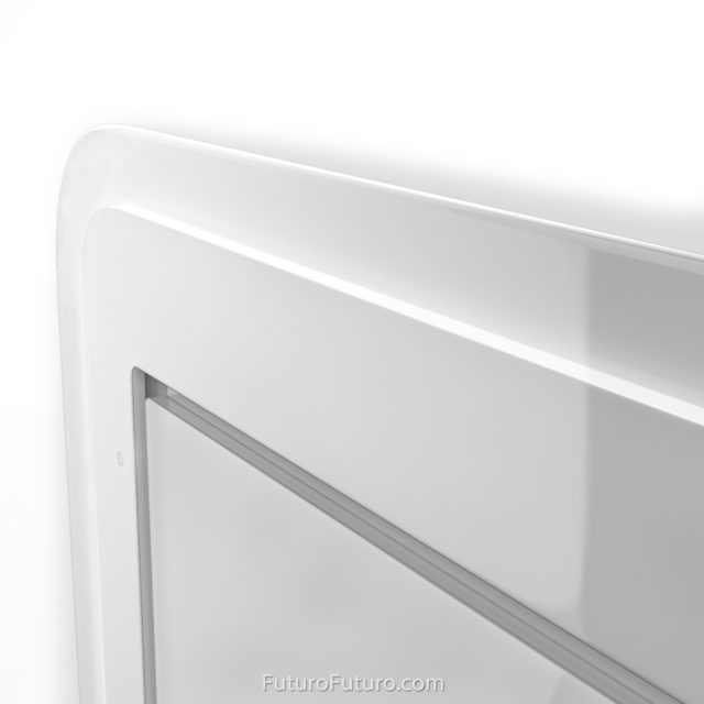 White glass range hood vent | White kitchen fan