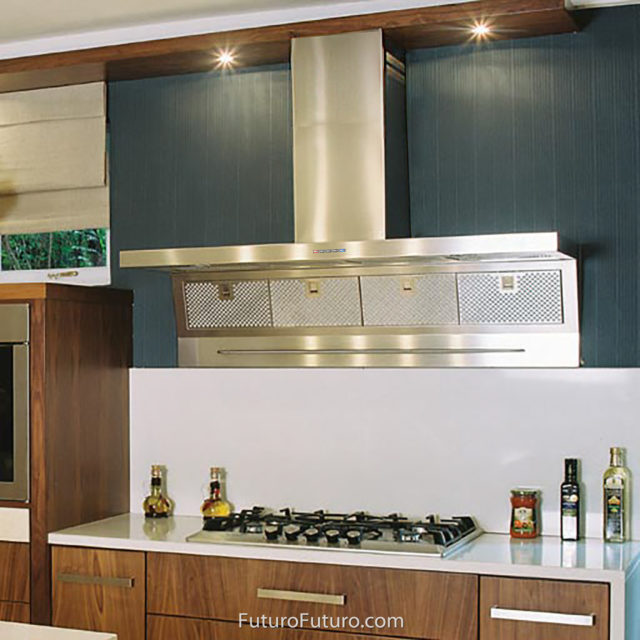 Modern kitchen ideas wall mount range hood | Stylish recirculating range hood