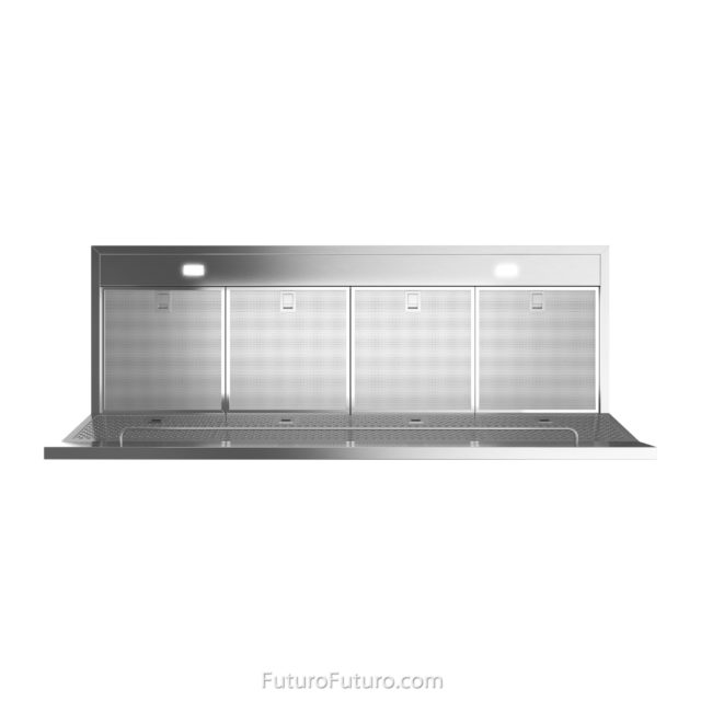 Dishwasher safe filters range hood | Stainless steel hood