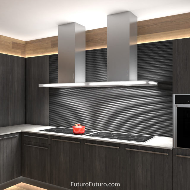 White kitchen wall mount range hood | Italian kitchen hood