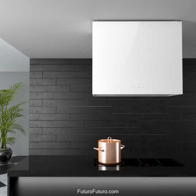 36-inch Lombardy White Island Kitchen Hood Vent by Futuro Futuro