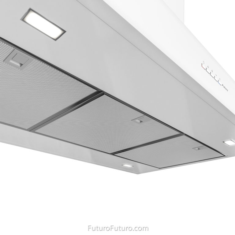 Futuro Futuro 36″ Minimal White Island Range Hood