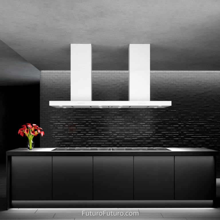 Futuro Futuro 36″ Minimal White Island Range Hood