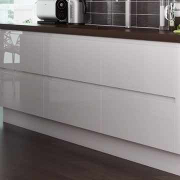 Handleless Kitchen Cabinets Glossy White